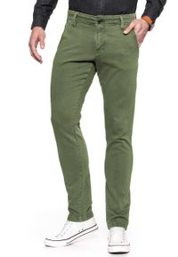 Mustang - MUSTANG SPODNIE MĘSKIE 5P CHINO DUSKY GREEN 1006701 6287. Wzór: aplikacja #10