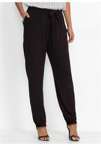 bonprix - Spodnie. Kolor: czarny. Materiał: materiał #1