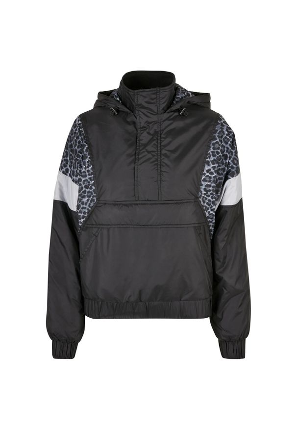 Urban Classics - Kurtka Damska Snow Leopard Pull Over Jacket. Kolor: wielokolorowy, czarny, szary