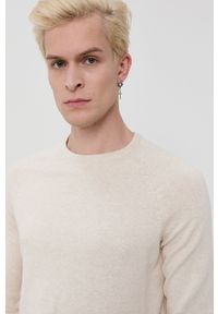 Tom Tailor Sweter męski kolor beżowy. Okazja: na co dzień. Kolor: beżowy. Materiał: bawełna, materiał. Długość rękawa: długi rękaw. Długość: długie. Styl: casual #5