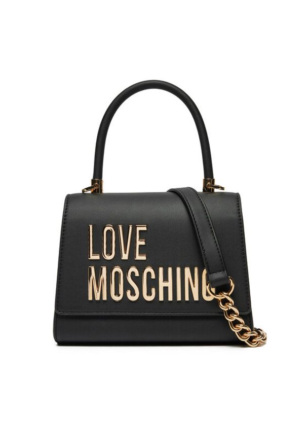 Love Moschino - LOVE MOSCHINO Torebka JC4024PP1MKD0000 Czarny. Kolor: czarny. Materiał: skórzane