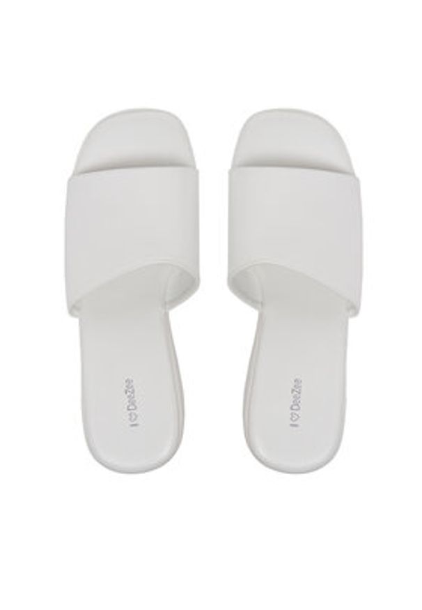 DeeZee Klapki E0014-1 Biały. Kolor: biały. Materiał: materiał, syntetyk