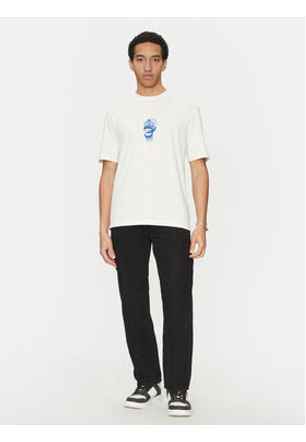 Hugo - HUGO T-Shirt Nutongo 50533391 Biały Regular Fit. Kolor: biały. Materiał: bawełna