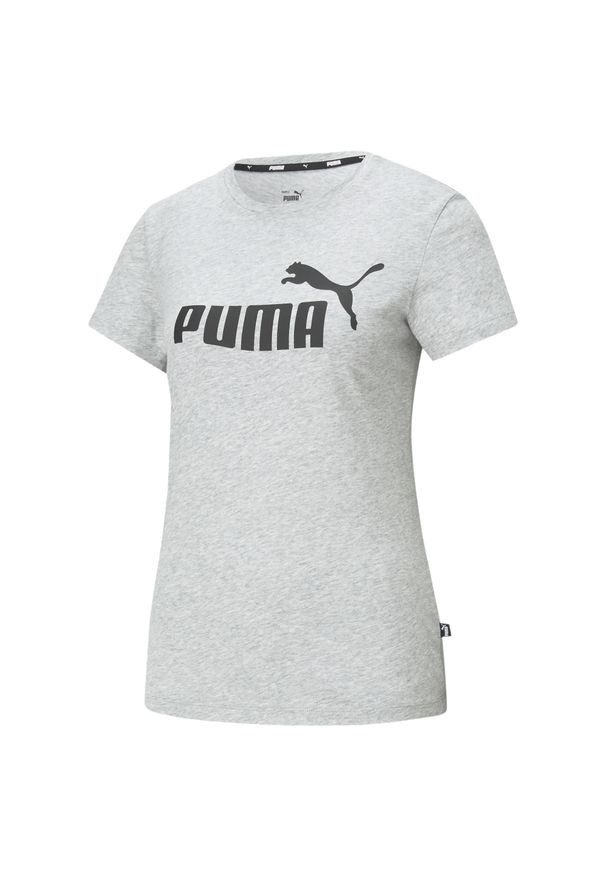 Puma - T-shirt Damski Logo ESS. Kolor: szary