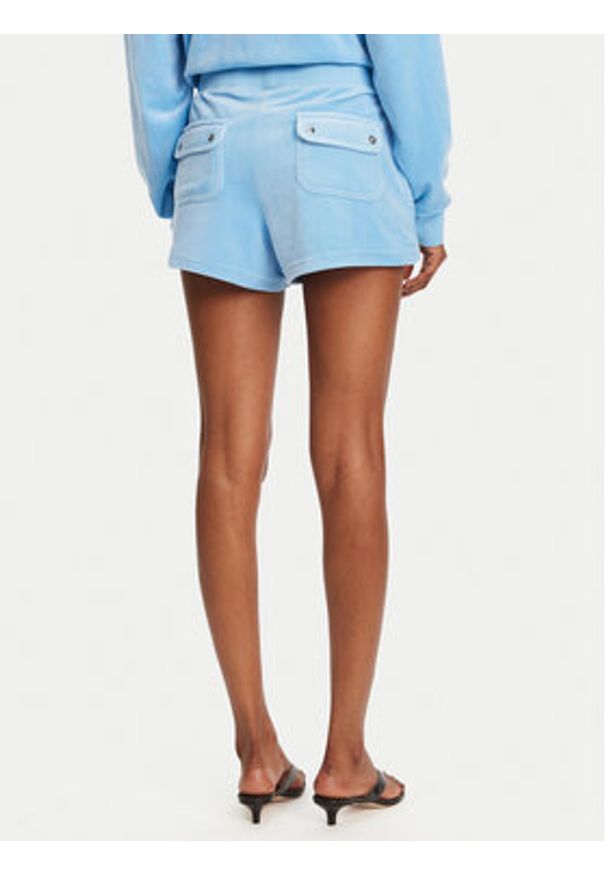 Juicy Couture Szorty sportowe Eve JCBHS224801 Niebieski Regular Fit. Kolor: niebieski. Materiał: syntetyk