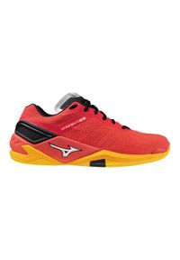 Buty do piłki ręcznej Mizuno Wave Stealth Neo. Kolor: wielokolorowy, biały, czerwony. Model: Mizuno Wave. Sport: piłka ręczna #1