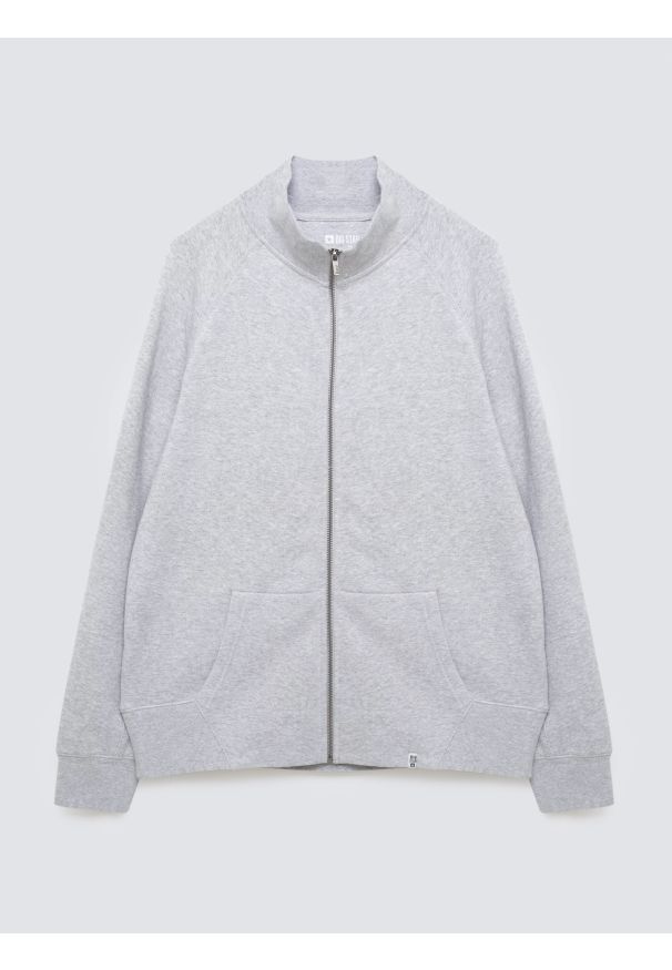 Big-Star - Bluza męska rozpinana szara Madorol 901. Kolor: szary. Wzór: gładki