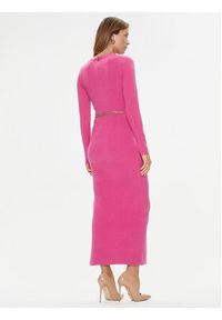 MICHAEL Michael Kors Sukienka dzianinowa MF381UN4VR Różowy Slim Fit. Kolor: różowy. Materiał: wełna #5