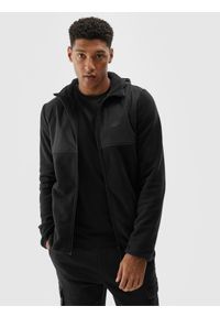 4f - 4F Polar z kapturem regular męski - czarny XXL. Typ kołnierza: kaptur. Kolor: czarny. Materiał: polar. Sezon: zima. Sport: turystyka piesza, wspinaczka, snowboard, narciarstwo #1