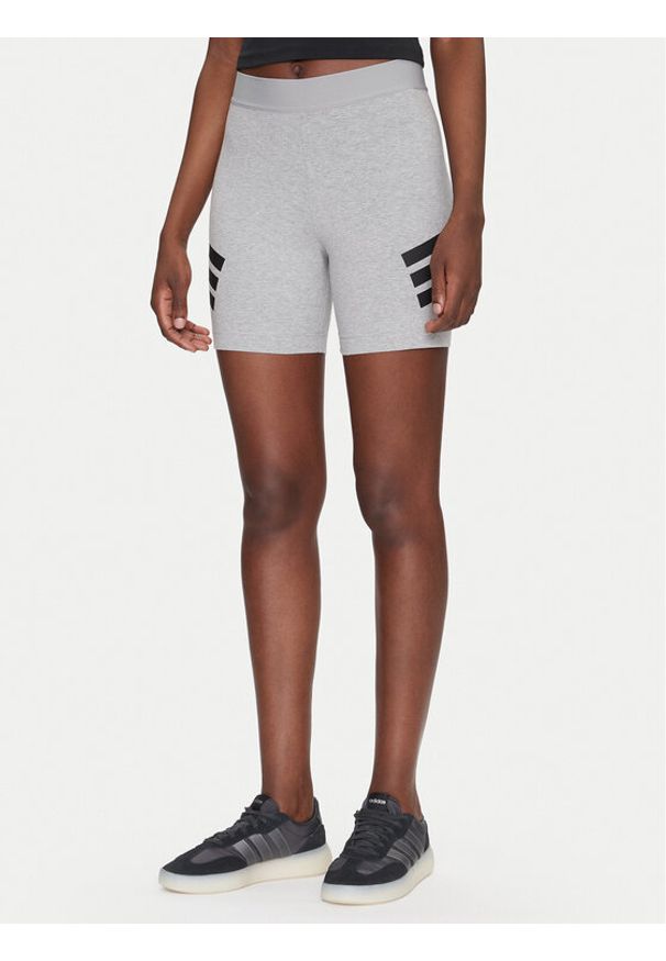 Adidas - adidas Kolarki Future Icons 3-Stripes JE0165 Szary Slim Fit. Kolor: szary. Materiał: bawełna