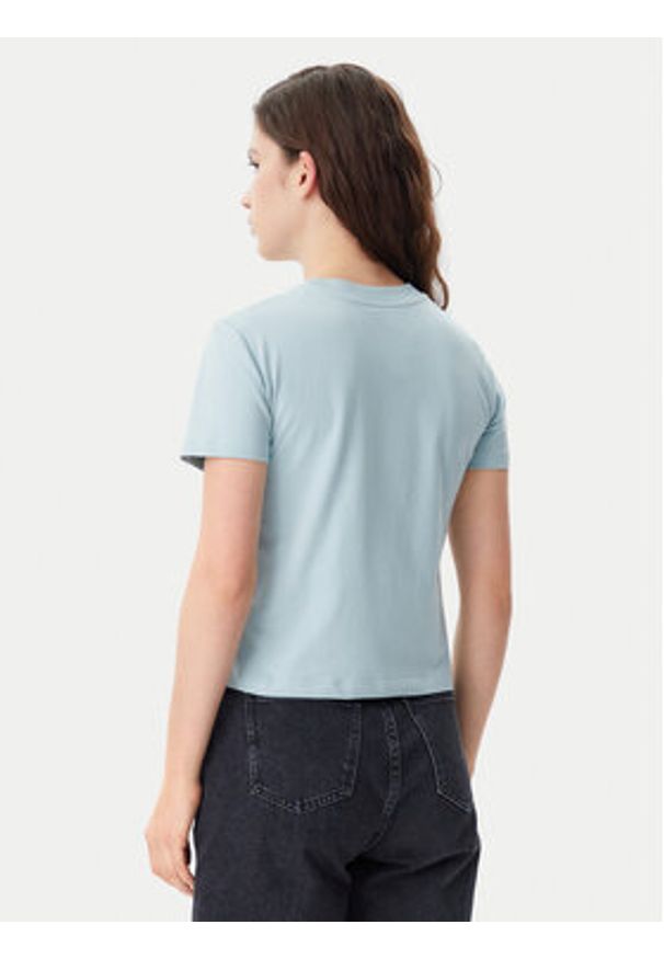 Calvin Klein Jeans T-Shirt Baby Tee J20J223113 Niebieski Slim Fit. Kolor: niebieski. Materiał: bawełna