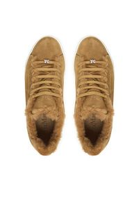 Max Mara Sneakersy Tmaxi 2524766112650 Brązowy. Kolor: brązowy. Materiał: skóra, zamsz #4