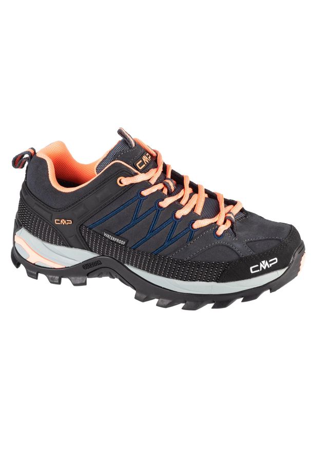 CMP - Buty trekkingowe damskie, Rigel Low WP 3Q13246-65UP. Kolor: wielokolorowy, szary. Materiał: guma, skóra, tkanina, materiał, syntetyk