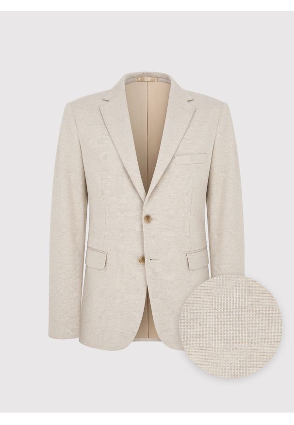 Pako Lorente - PAKO LORENTE - Dzianinowa marynarka w kratkę. Materiał: dzianina. Wzór: kratka. Sezon: jesień