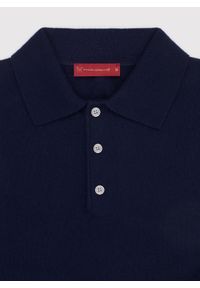 Pako Lorente - PAKO LORENTE – Męski granatowy sweter z kołnierzykiem polo. Typ kołnierza: polo. Kolor: niebieski. Materiał: wełna. Sezon: zima, jesień #8
