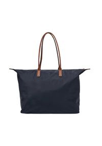 TOMMY HILFIGER - Tommy Hilfiger Torebka Popette Maxi Tote AW0AW17996 Granatowy. Kolor: niebieski. Materiał: skórzane #4