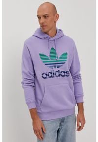 adidas Originals - Adidas Originals - Bluza bawełniana. Okazja: na co dzień. Kolor: fioletowy. Materiał: bawełna. Styl: casual #2