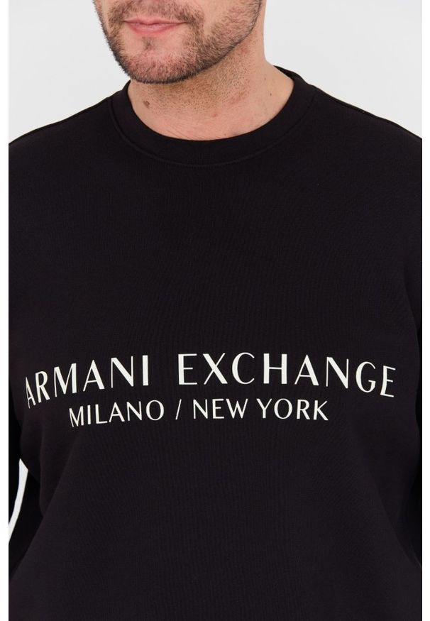 Armani Exchange - ARMANI EXCHANGE Czarna męska bluza, Rozmiar L. Kolor: czarny