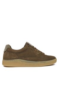 Clarks Sneakersy CraftRally Ace 26183361 Khaki. Kolor: brązowy. Materiał: skóra, zamsz #1