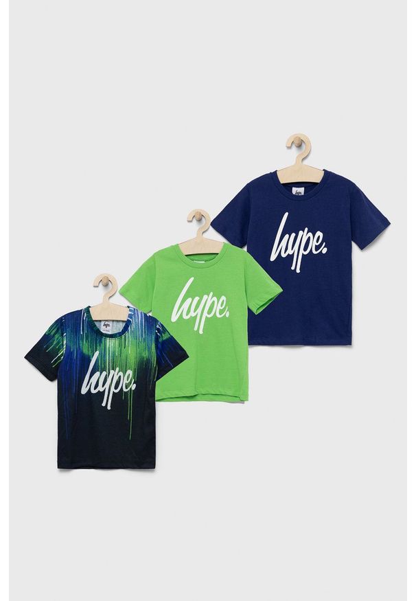 Hype T-shirt dziecięcy kolor zielony wzorzysty. Okazja: na co dzień. Kolor: zielony. Materiał: dzianina. Wzór: nadruk. Styl: casual