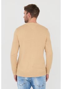 Tommy Jeans - TOMMY JEANS Beżowy męski sweter, Rozmiar XL. Kolor: beżowy