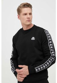 Kappa bluza męska kolor czarny wzorzysta. Kolor: czarny. Materiał: dzianina. Styl: klasyczny #1