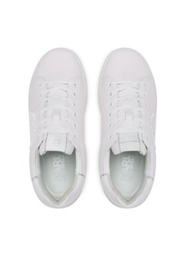 Karl Lagerfeld - KARL LAGERFELD Sneakersy KL52539 Biały. Kolor: biały. Materiał: skóra