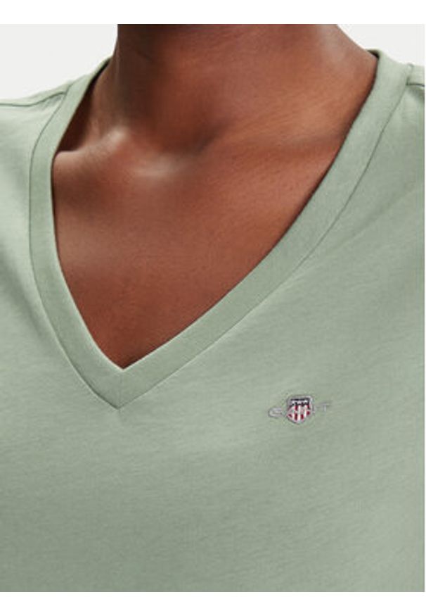 GANT - Gant T-Shirt Shield 4200750 Zielony Regular Fit. Kolor: zielony. Materiał: bawełna