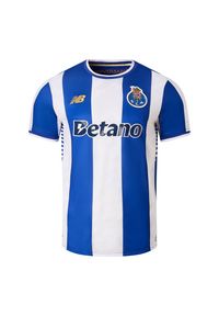 Koszulka męska New Balance FC Porto MT230419HME – niebieska. Kolor: niebieski. Materiał: poliester, materiał. Wzór: haft, aplikacja #3