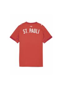 Puma - Młodzieżowa czwarta koszulka FC St. Pauli 25/26 PUMA Burnt Red White. Kolor: biały, czerwony, wielokolorowy. Sport: piłka nożna