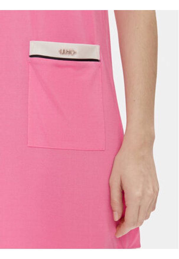 Liu Jo Sukienka codzienna TA4248 J4654 Różowy Regular Fit. Okazja: na co dzień. Kolor: różowy. Materiał: wiskoza. Typ sukienki: proste. Styl: casual