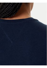 Tommy Jeans T-Shirt Essential DW0DW20913 Granatowy Slim Fit. Kolor: niebieski. Materiał: wiskoza, bawełna #4