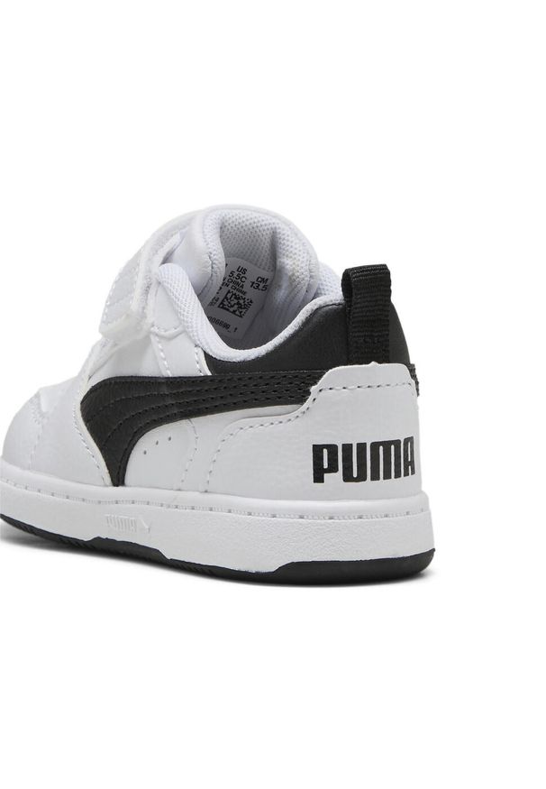 Puma - Sneakersy PUMA Rebound V6 Lo dla małych dzieci PUMA. Kolor: czarny, biały, wielokolorowy. Szerokość cholewki: normalna. Sport: turystyka piesza, koszykówka