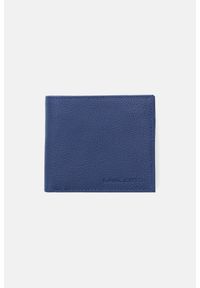 Lancerto - Portfel Męski Skórzany Granatowy Mały z RFID. Kolor: niebieski. Materiał: skóra