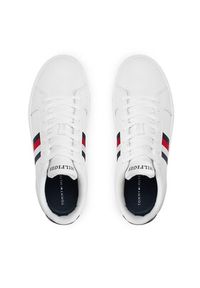 TOMMY HILFIGER - Tommy Hilfiger Sneakersy Supercup Lth Stripes Ess FM0FM04895 Biały. Kolor: biały. Materiał: skóra #5