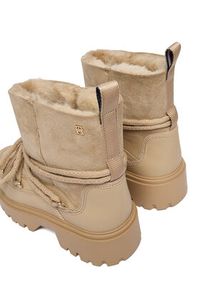 TOMMY HILFIGER - Tommy Hilfiger Śniegowce FW0FW08996 Beżowy. Kolor: beżowy. Materiał: skóra #2