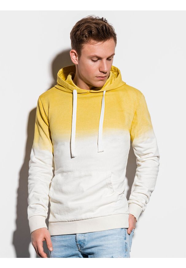 Żółta bluza Ombre Clothing z kapturem