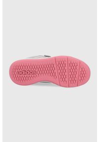 Adidas - adidas buty dziecięce Tensaur GW9071 kolor szary. Nosek buta: okrągły. Zapięcie: rzepy. Kolor: szary. Materiał: guma