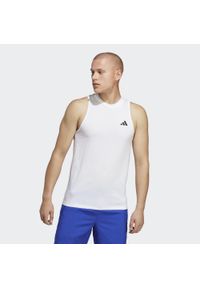 Adidas - Train Essentials Feelready Training Sleeveless Tee. Kolor: biały, czarny, wielokolorowy. Materiał: materiał. Długość rękawa: bez rękawów