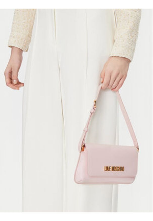 Love Moschino - LOVE MOSCHINO Torebka JC4058PP1MLO0601 Różowy. Kolor: różowy. Materiał: skórzane