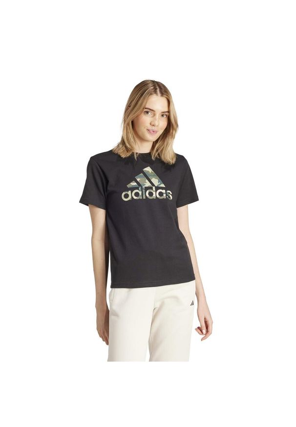 Adidas - Koszulka damska ADIDAS Gym & Pilates. Kolor: czarny. Materiał: bawełna, materiał. Sport: joga i pilates