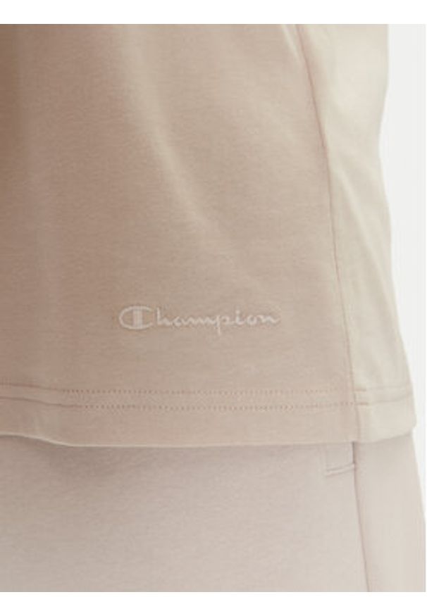 Champion T-Shirt 220425 Écru Regular Fit. Materiał: bawełna