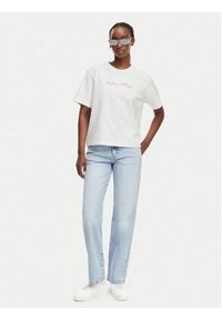 Calvin Klein Jeans T-Shirt LV047F820G Biały Regular Fit. Kolor: biały. Materiał: bawełna #4