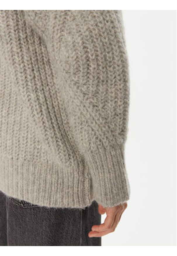 ROTATE Sweter Brandy 1137491789 Szary Loose Fit. Kolor: szary. Materiał: wełna