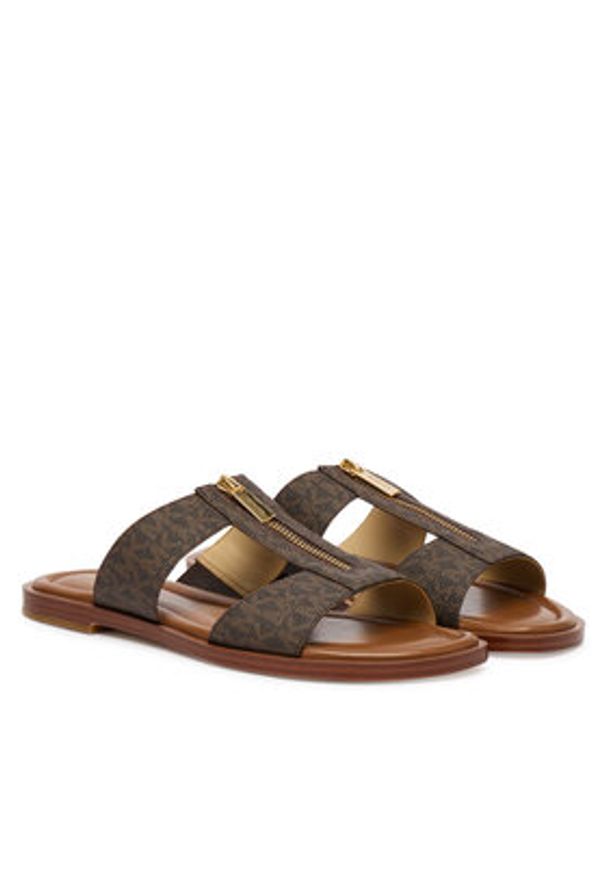 MICHAEL Michael Kors Klapki Berkley Flat 40S6BRFS1B Brązowy. Kolor: brązowy. Materiał: skóra
