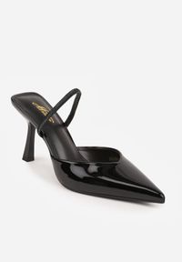 Born2be - Czarne Lakierowane Szpilki z Elastycznym Paskiem na Piętę Balzorwyn. Okazja: na randkę, do pracy, na wesele, na spotkanie biznesowe, na ślub cywilny. Nosek buta: szpiczasty. Zapięcie: pasek. Kolor: czarny. Materiał: lakier. Obcas: na szpilce. Styl: elegancki, biznesowy, klasyczny. Wysokość obcasa: średni #5