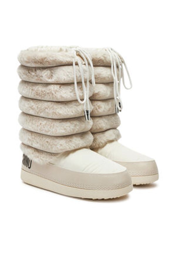 Love Moschino - LOVE MOSCHINO Śniegowce JA24312G0LISH120 Écru. Materiał: materiał