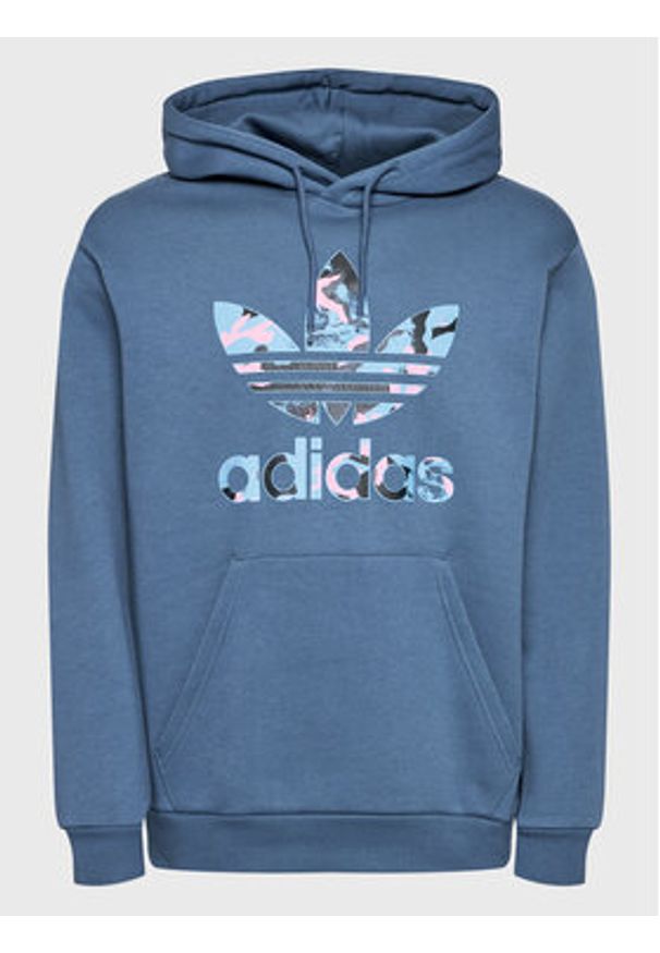 Adidas - adidas Bluza Camo Series Infill HK2802 Granatowy Regular Fit. Kolor: niebieski. Materiał: bawełna