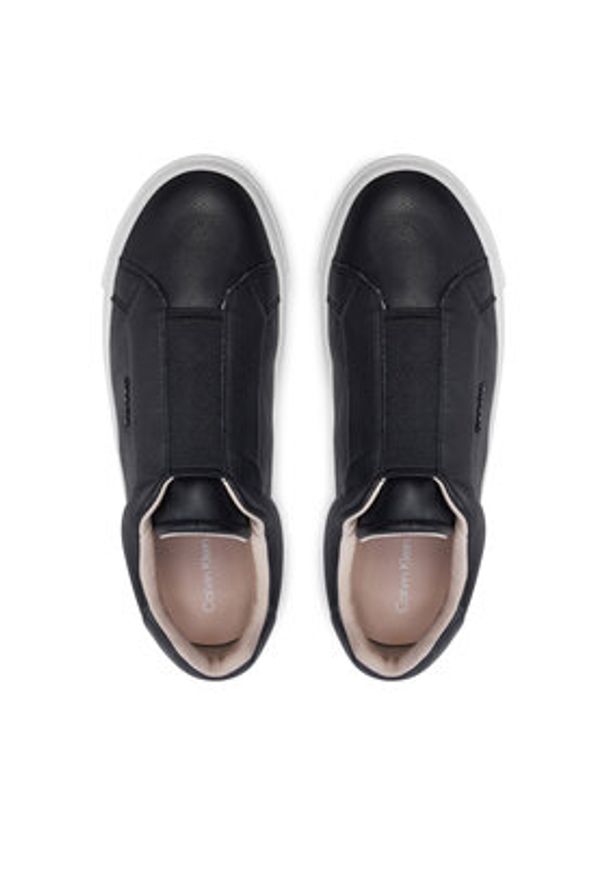 Calvin Klein Sneakersy Cupsole Slip On W/Ml HW0HW02289 Czarny. Zapięcie: bez zapięcia. Kolor: czarny. Materiał: skóra
