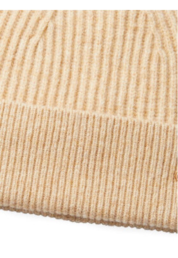 Calvin Klein Czapka Ck Metal Wool Beanie LV04D8032G Beżowy. Kolor: beżowy. Materiał: materiał, wełna